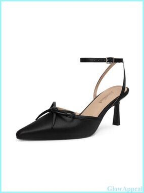 Lace Pointed Toe Kitten Heels Ankle Strap Pumps